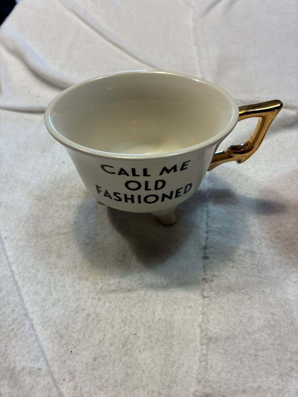 Lot of 2 Rae Dunn Call Me Old Fashioned Whiskey Footed Mugs